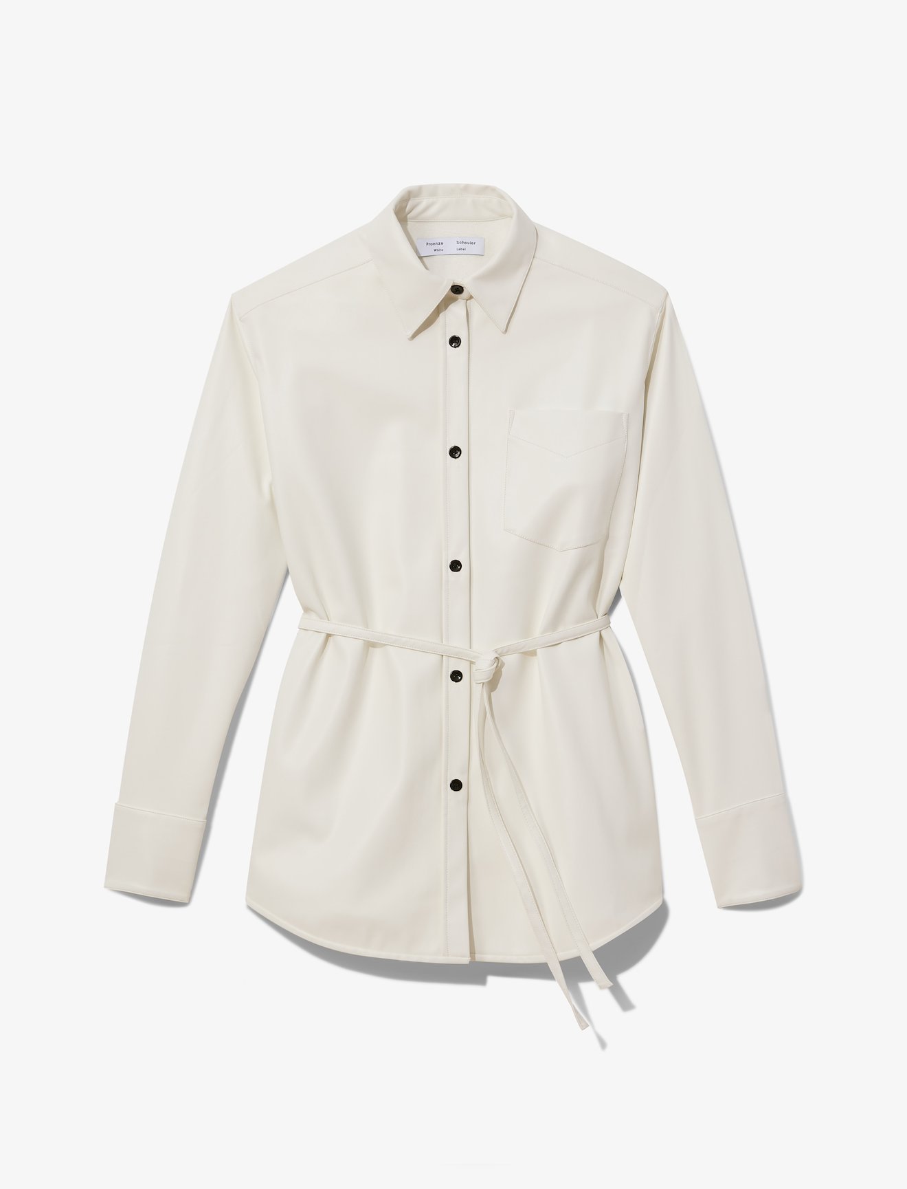 Faux Leather Shirt Jacket #5