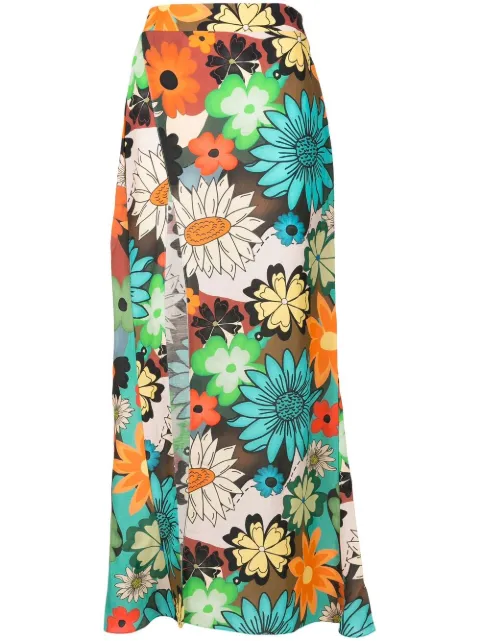 Amir Slama floral-print wrap skirt