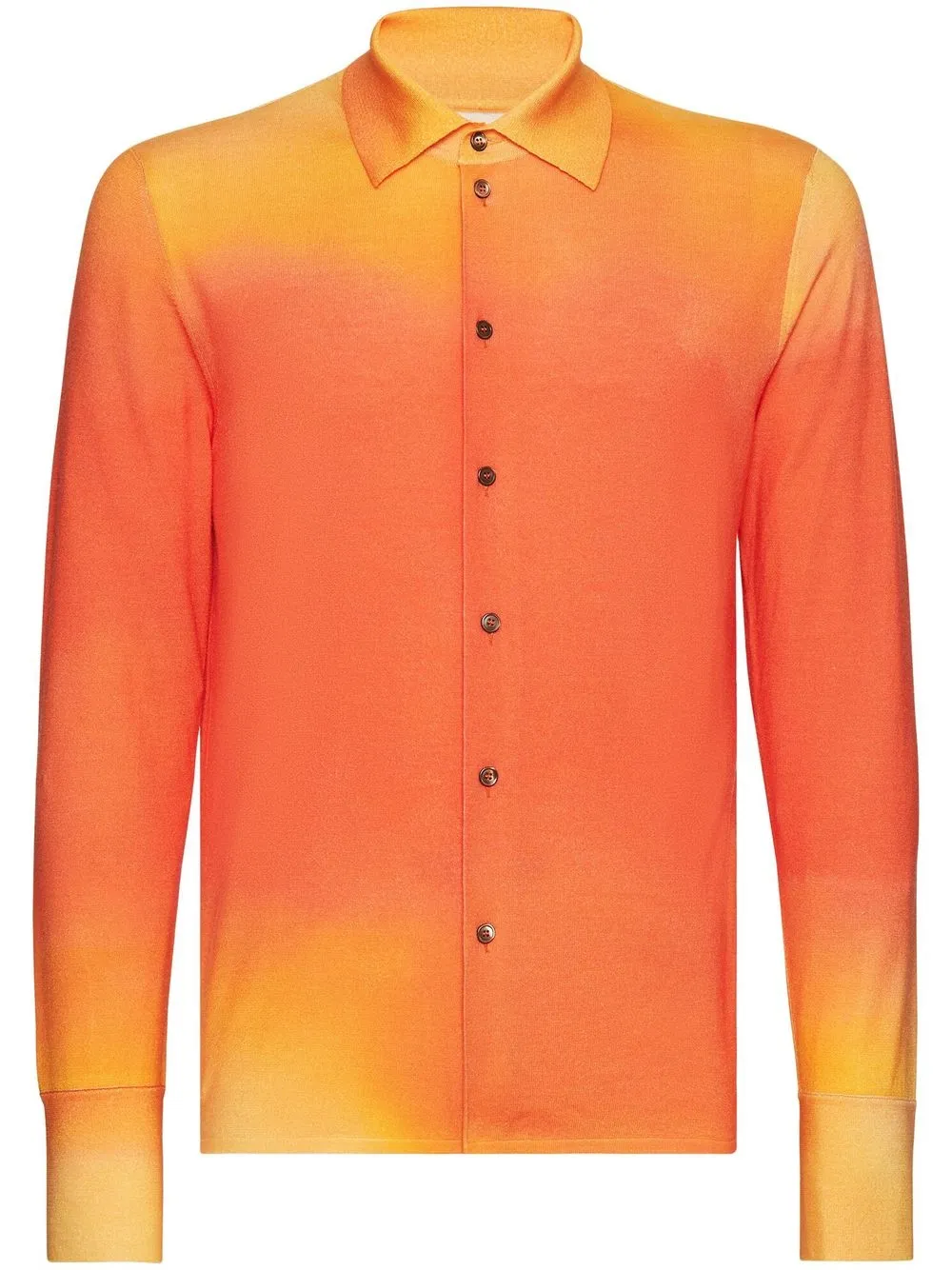 

Ferragamo gradient-effect cotton shirt - Orange