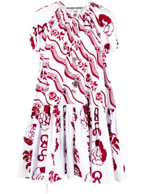 Chopova Lowena Efi Kleid mit Print