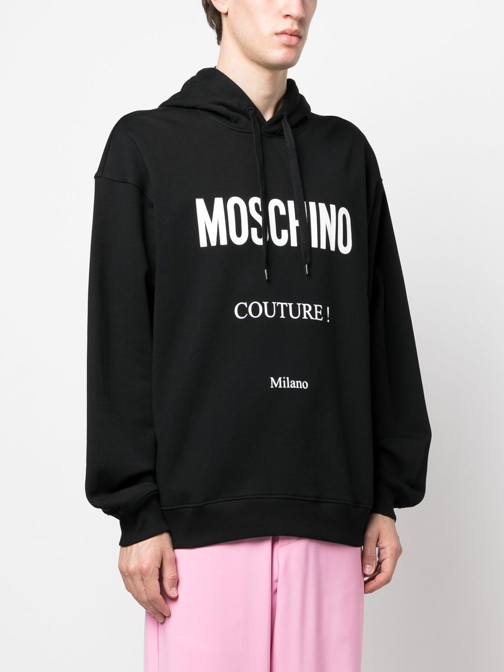 Shop Moschino Couture! Print Hoodie In 黑色
