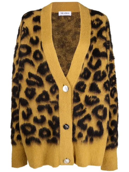 Cardigan en maille à motif intarsia - The Attico - Modalova