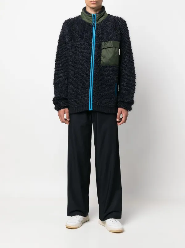 Marni ジップアップ カーディガン | ブルー | FARFETCH JP