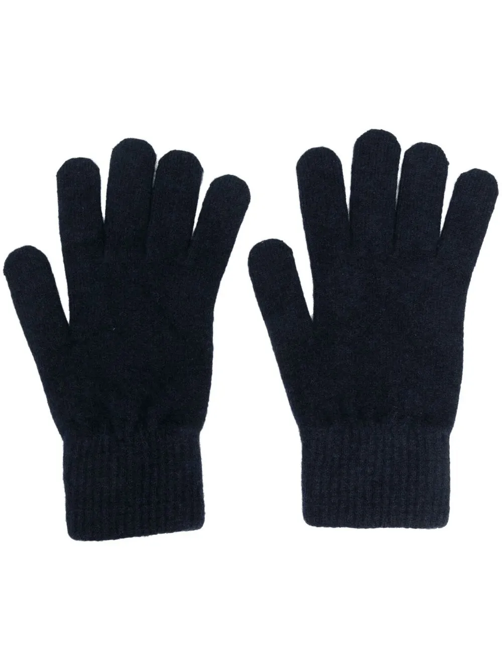 

Yves Salomon knitted cashmere-wool gloves - Blue