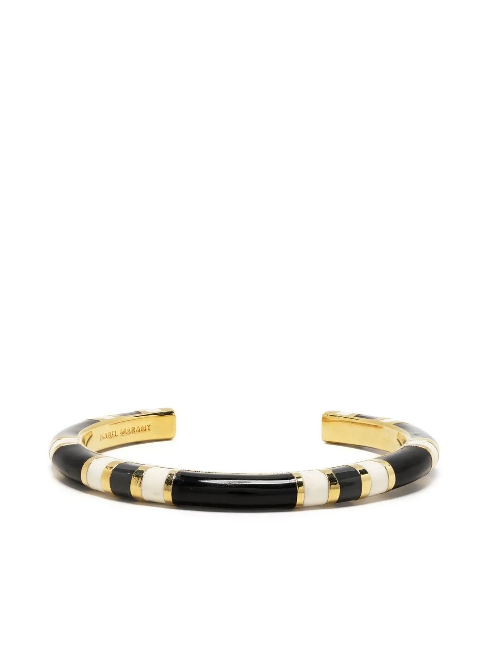 

Isabel Marant brazalete con rayas de resina - Negro