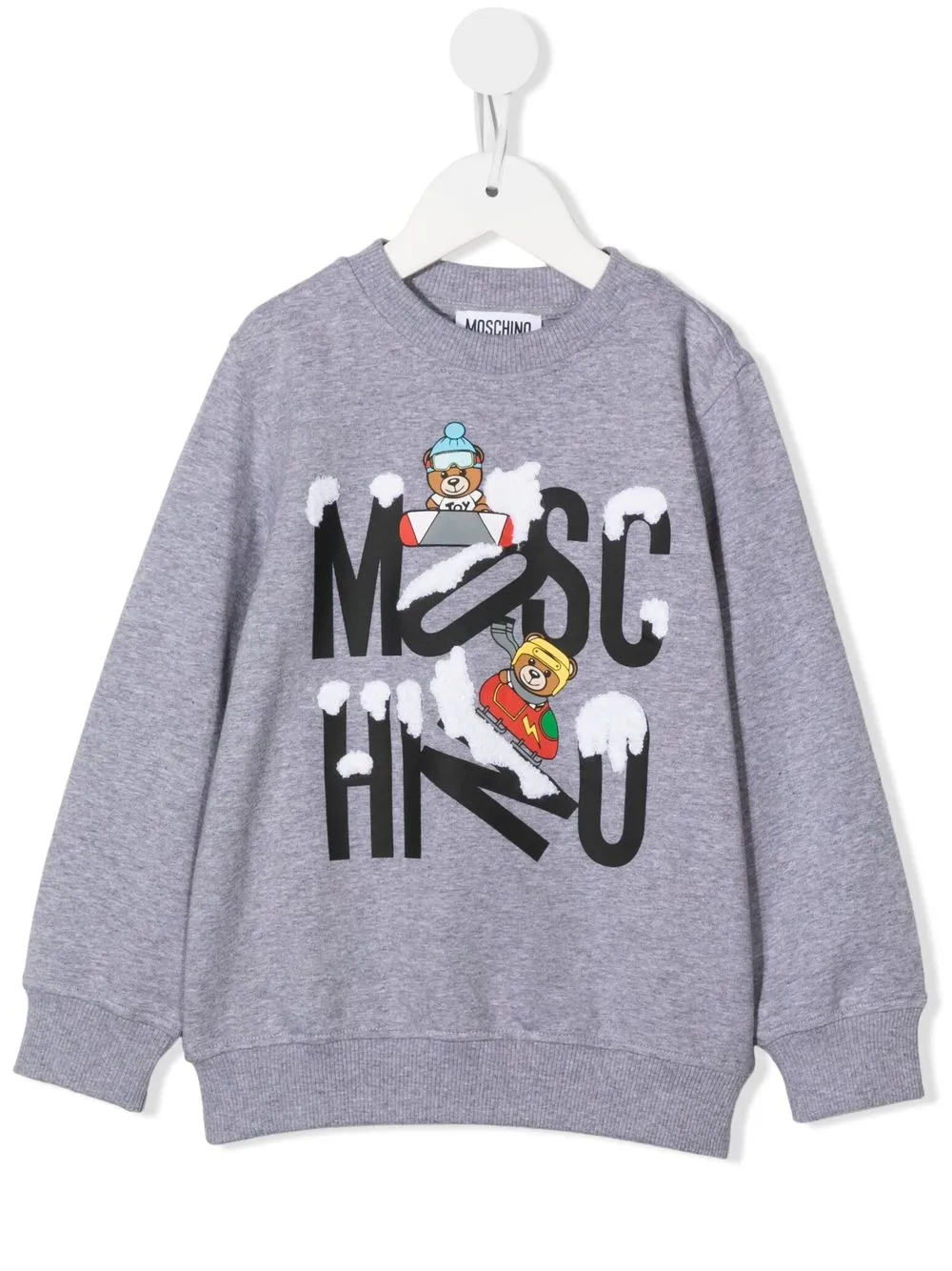 

Moschino Kids sudadera con estampado de snowboard - Gris