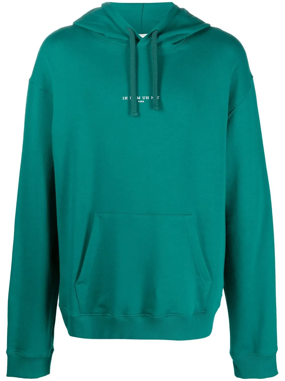 

Ih Nom Uh Nit balaclava-print detail hoodie - Green