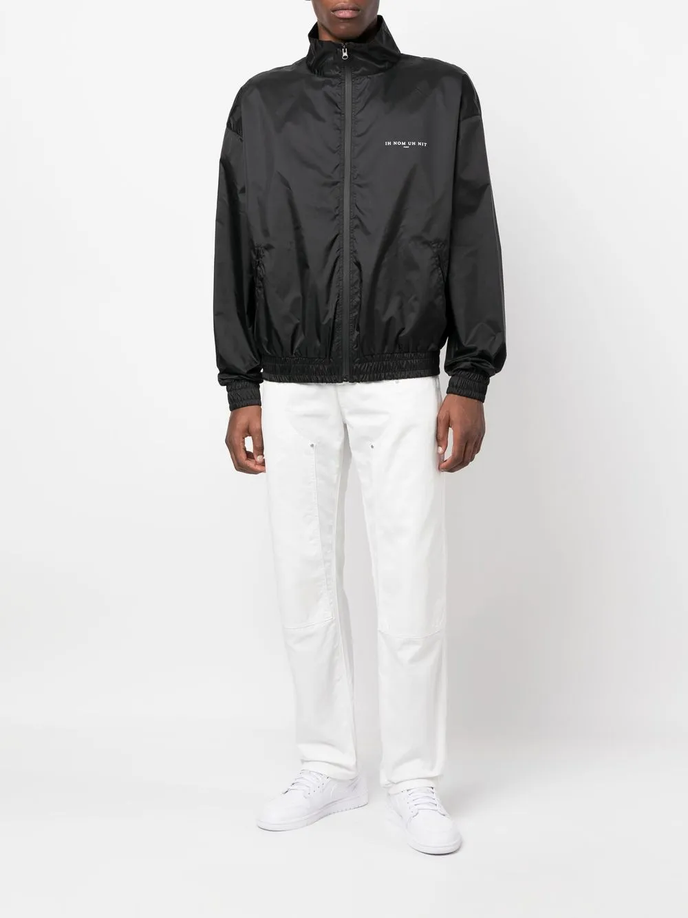 Ih Nom Uh Nit Windjack met logoprint - Zwart