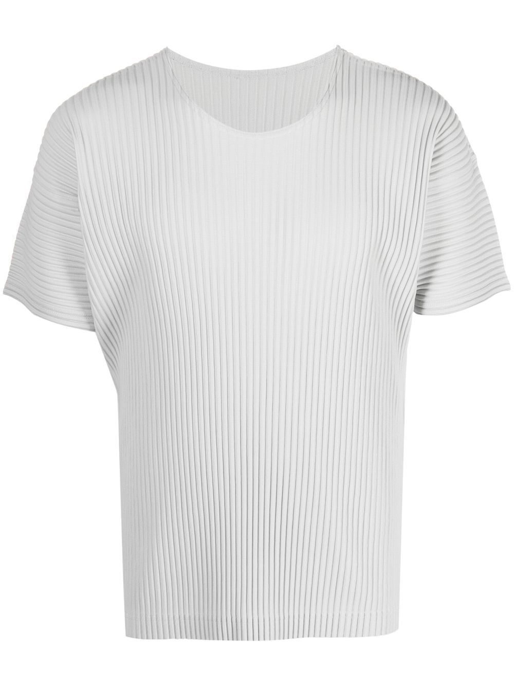 Homme Plissé Issey Miyake ribbed short-sleeve T-shirt - Grey