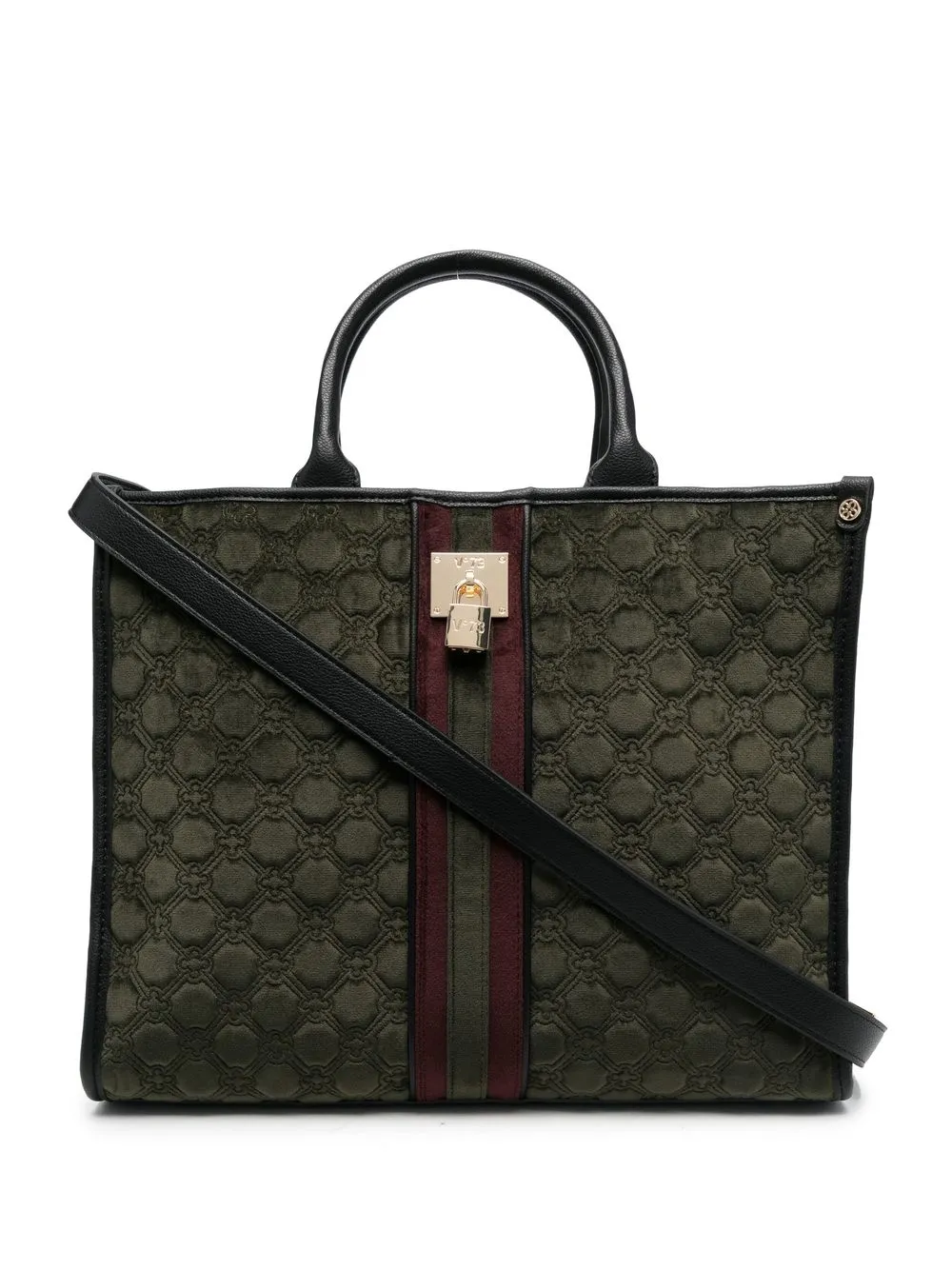 

V°73 tote con asas y logo - Verde