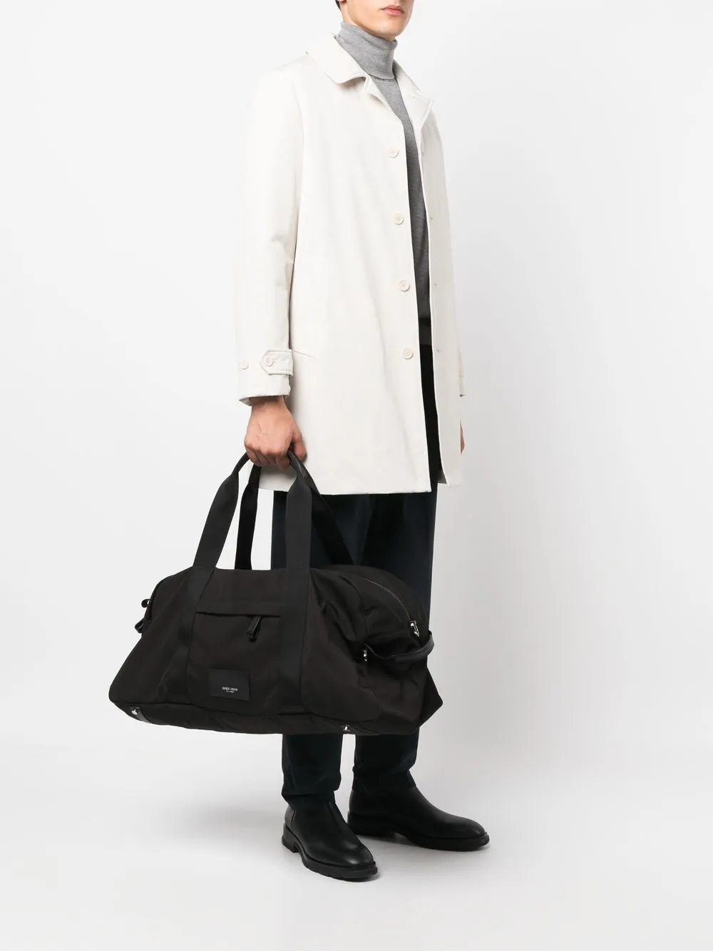 Armani logopatch Zipped Duffle Bag Farfetch