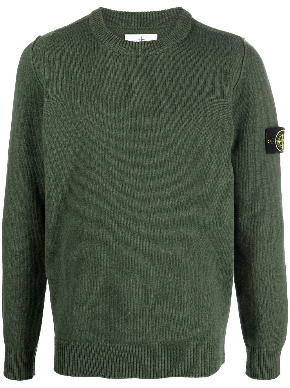 Stone Island logo-patch long-sleeve Jumper - Farfetch