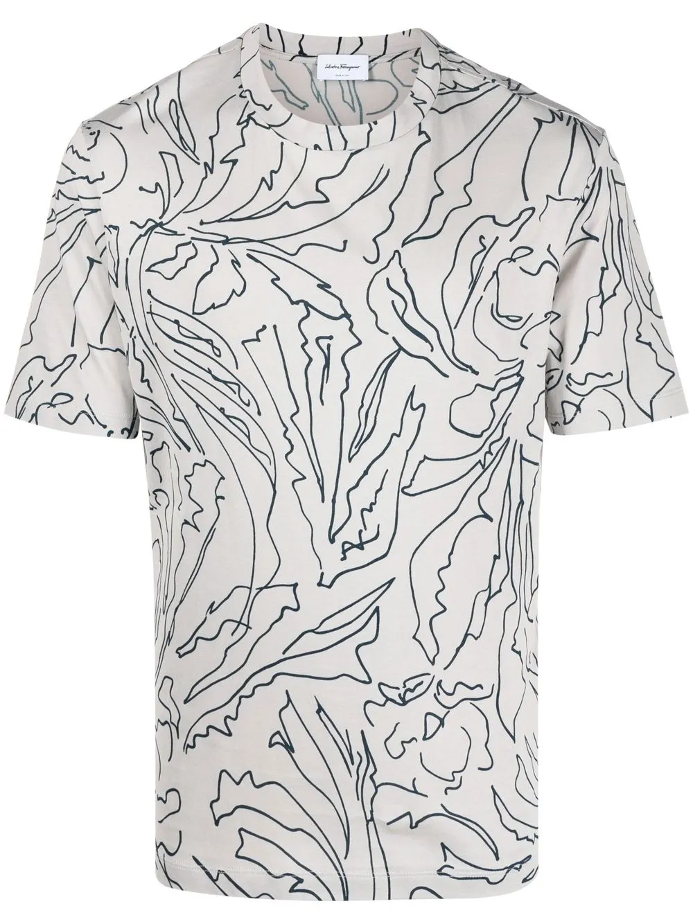 

Ferragamo graphic-print cotton T-shirt - Grey