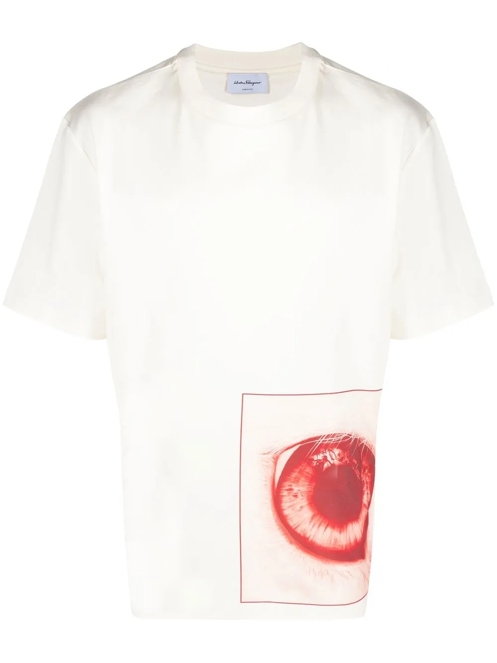 

Ferragamo playera con ojo estampado - Blanco