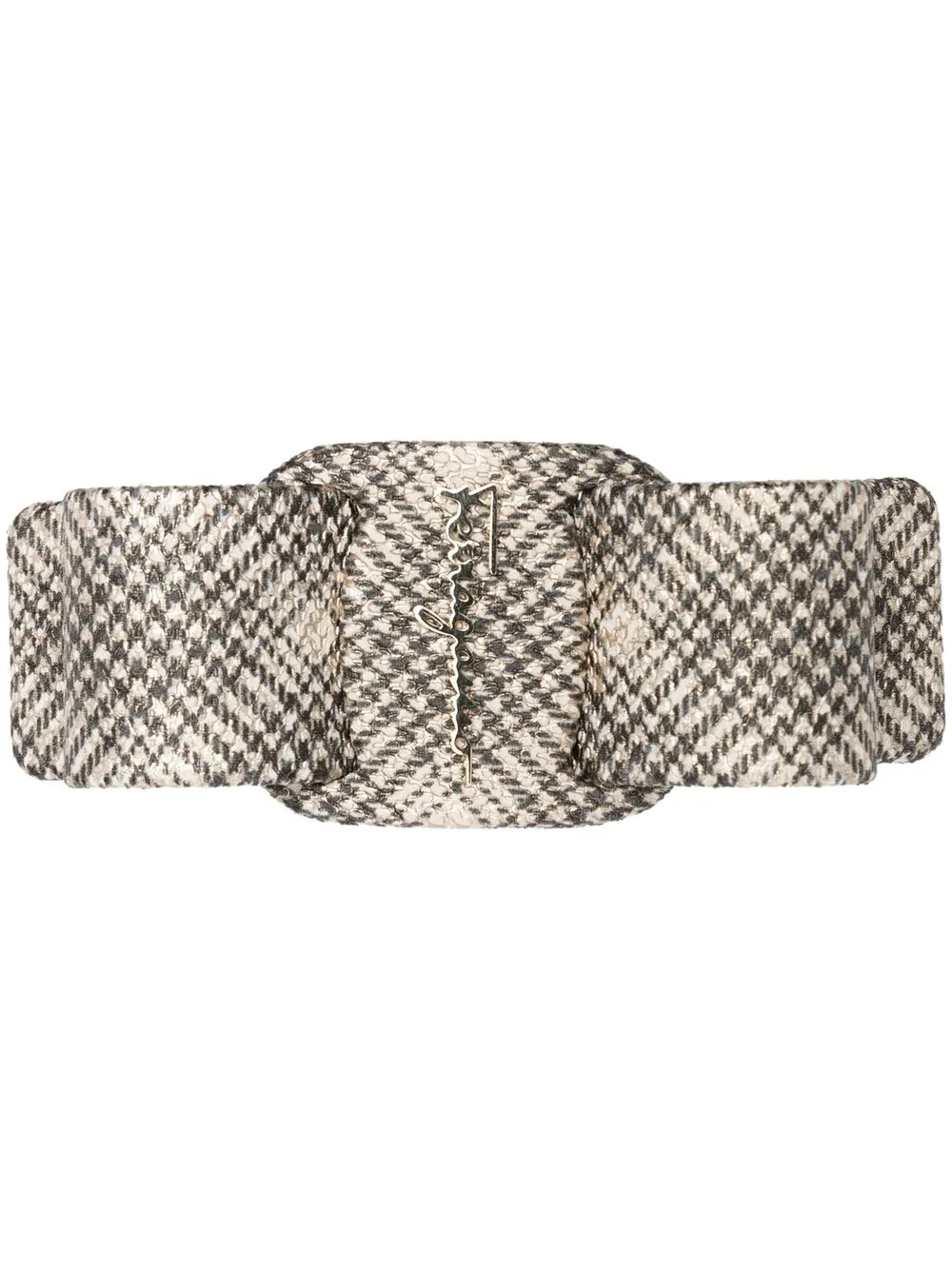 

Ferragamo Viva Galles tweed clip - Neutrals