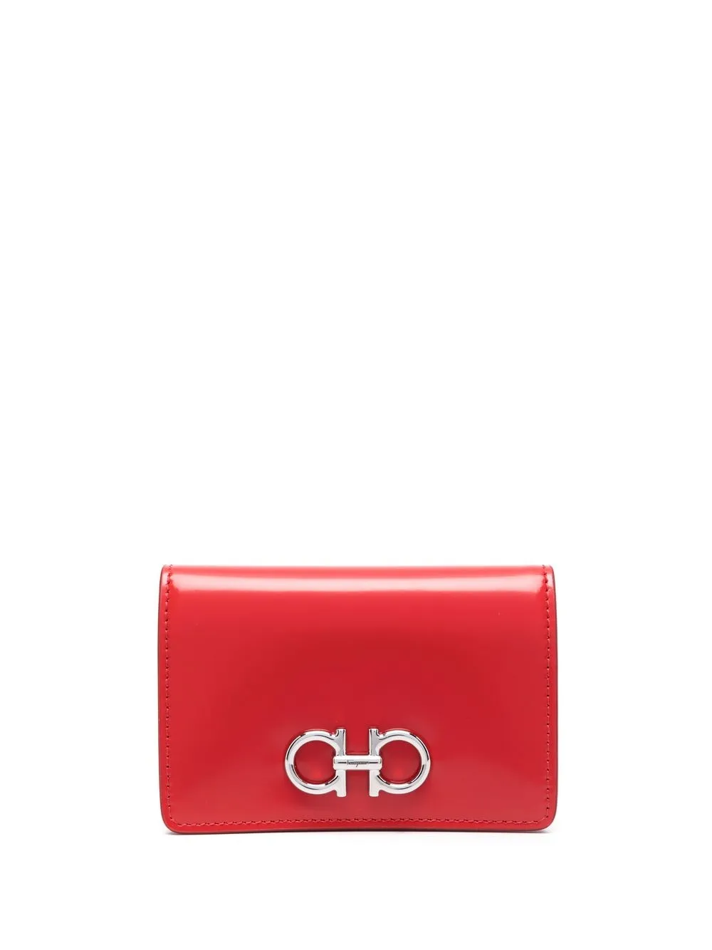 

Ferragamo Gancini-plaque purse - Red