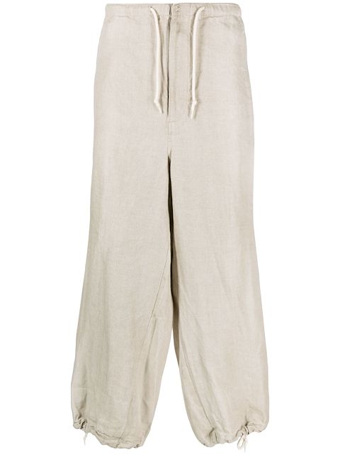 BEAMS PLUS Leinenhose mit Fischgrätenmuster