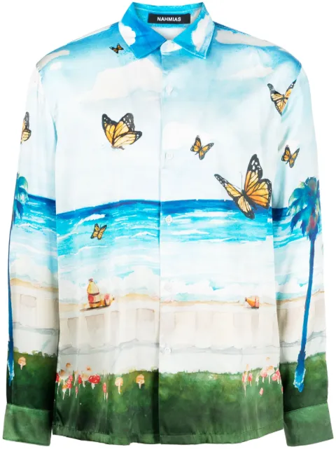 Nahmias Butterfly Beach shirt