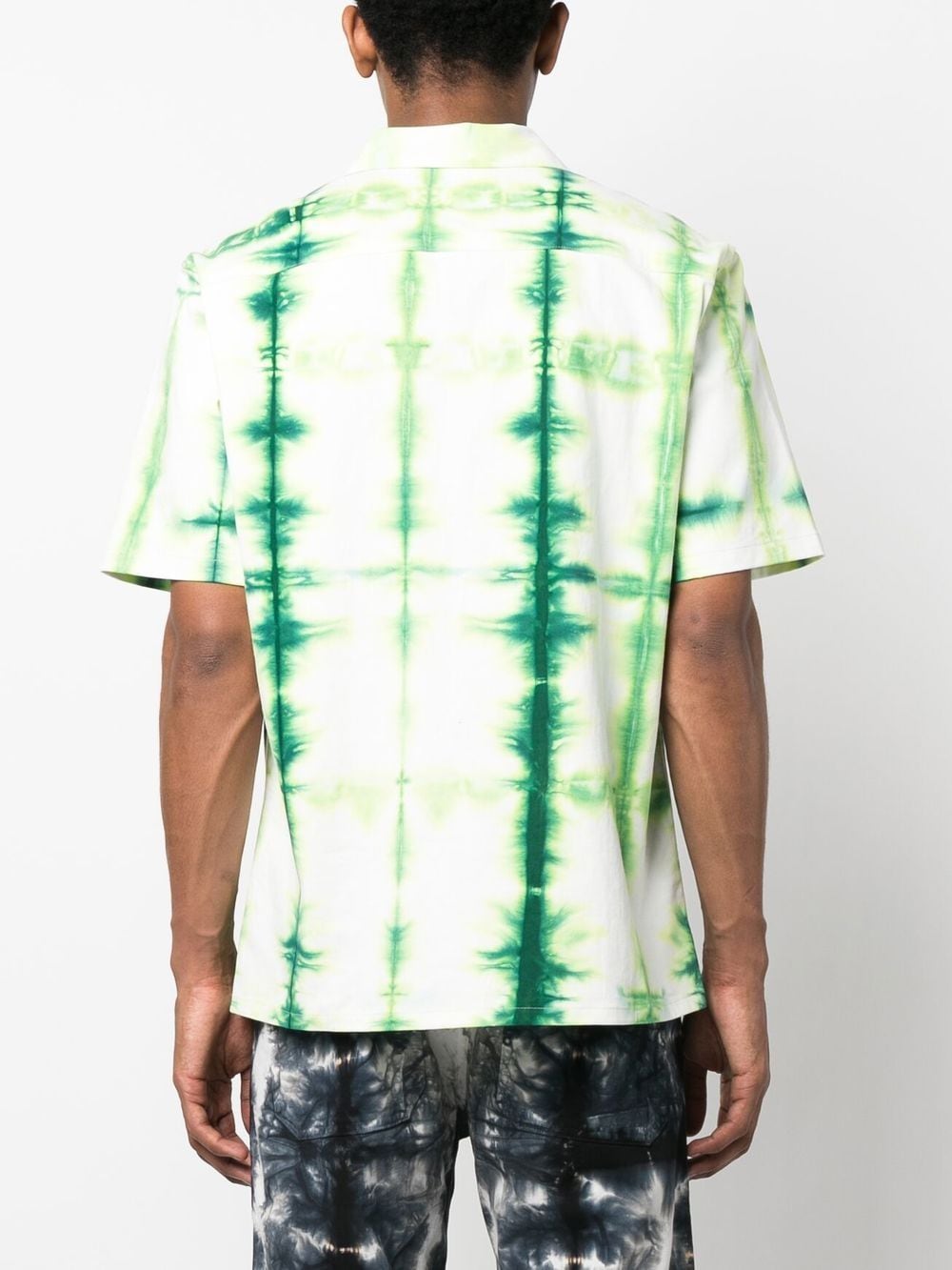 Shop Nahmias Tie-dye Print Short-sleeve Shirt In Green