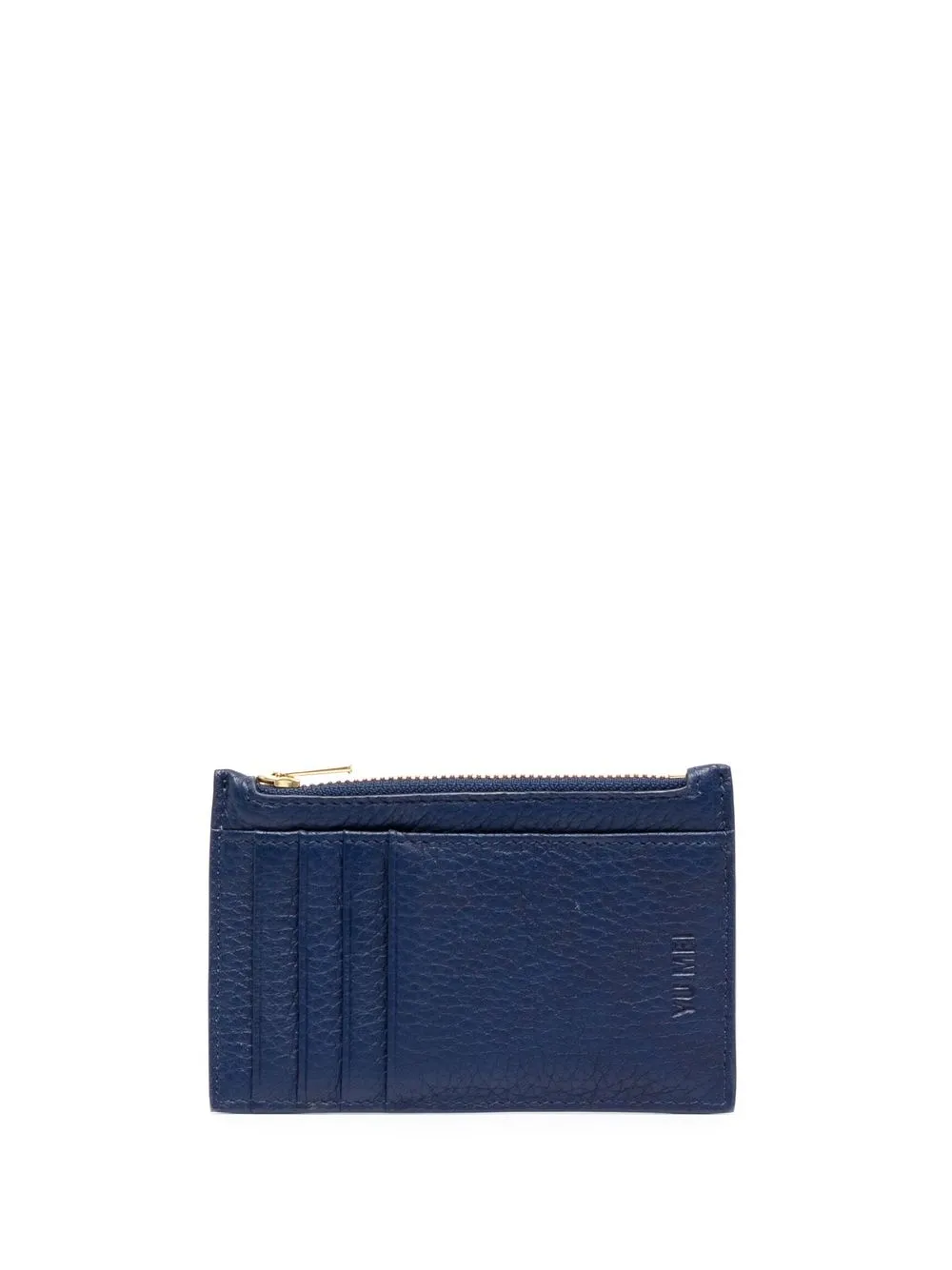 

Yu Mei logo-embossed portrait wallet - Blue