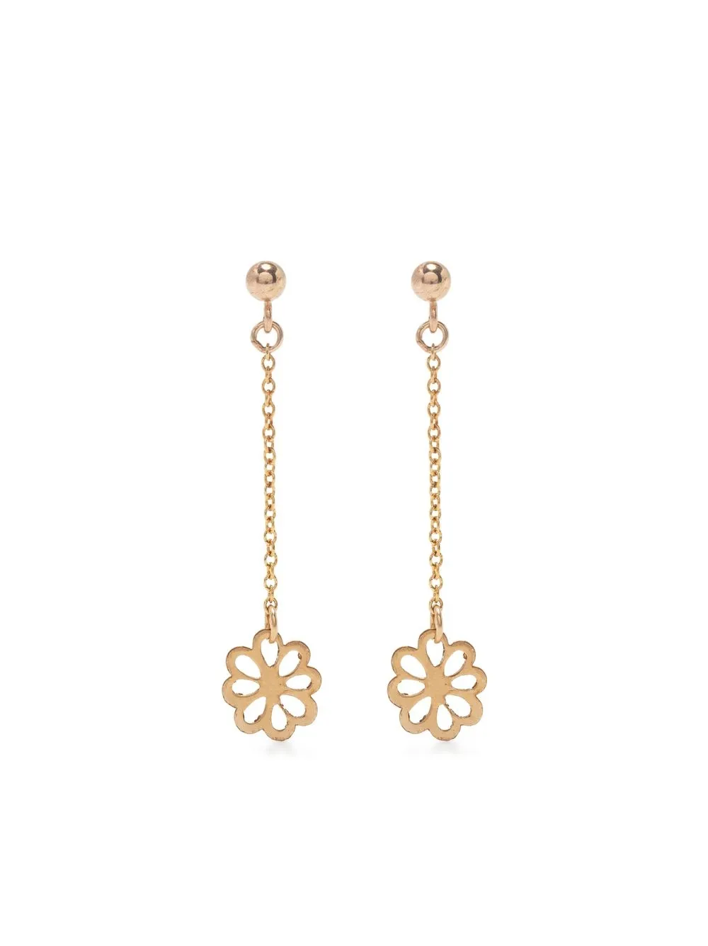 

Petite Grand aretes Greer con diseño floral - Dorado