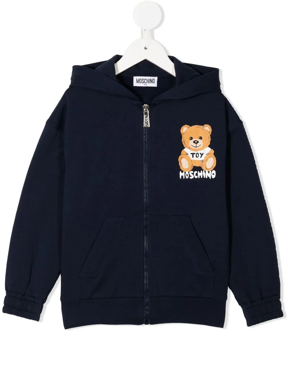 

Moschino Kids hoodie con cierre y logo - Azul