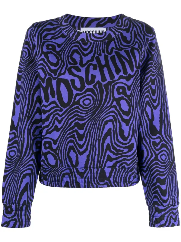 Moschino モスキーノ ロゴ スウェットシャツ | ブルー | FARFETCH JP