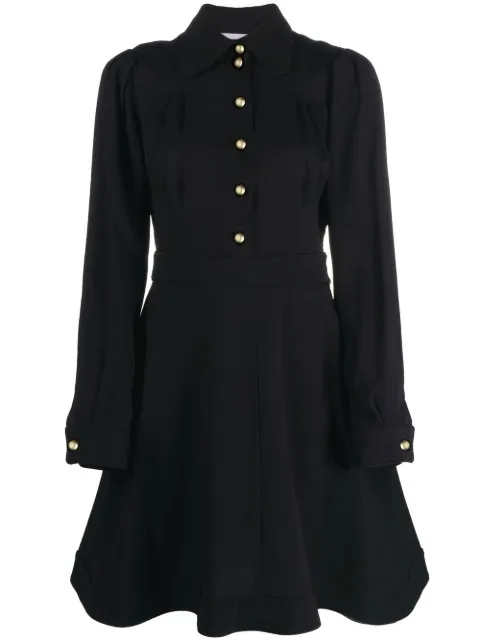 Moschino vestido camisero corto acampanado