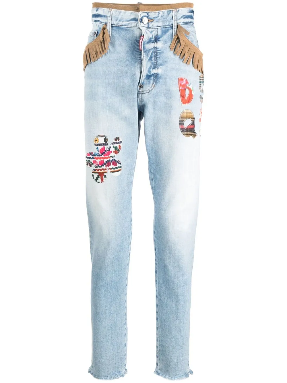 

Dsquared2 skinny con logo bordado - Azul