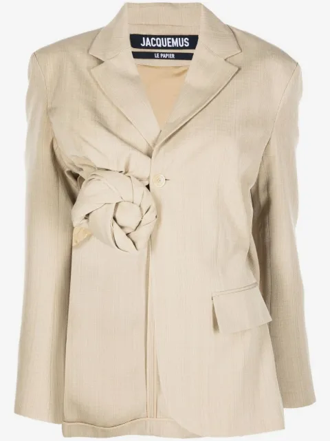 Jacquemus Blazer asimmetrico crop Baccala