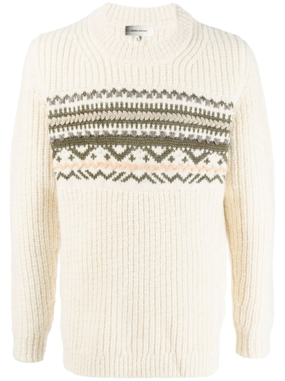 

Isabel Marant fair isle-jacquard jumper - Neutrals