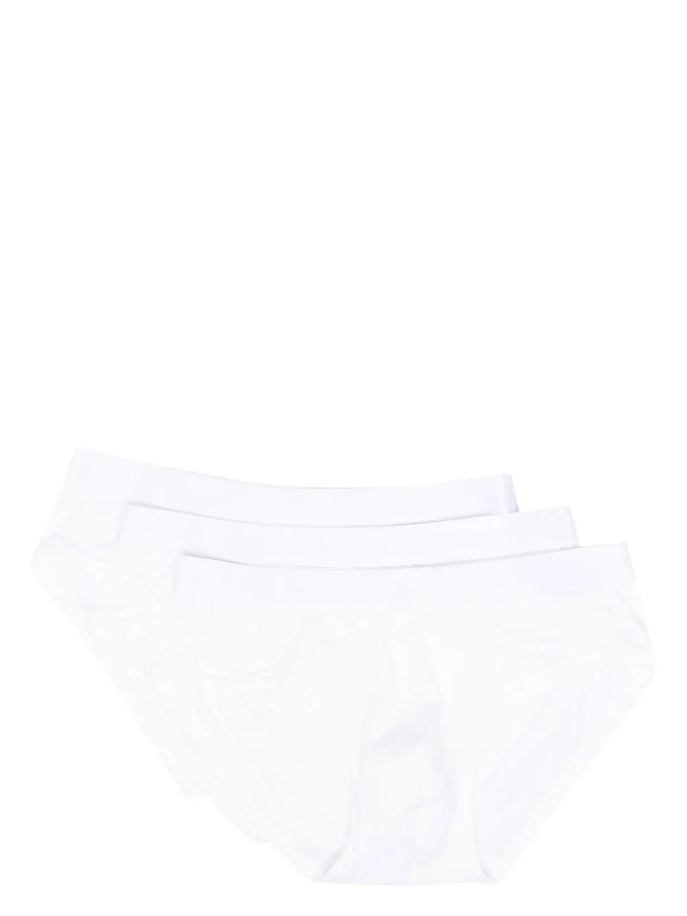 

CDLP pack of three logo-waistband briefs - White