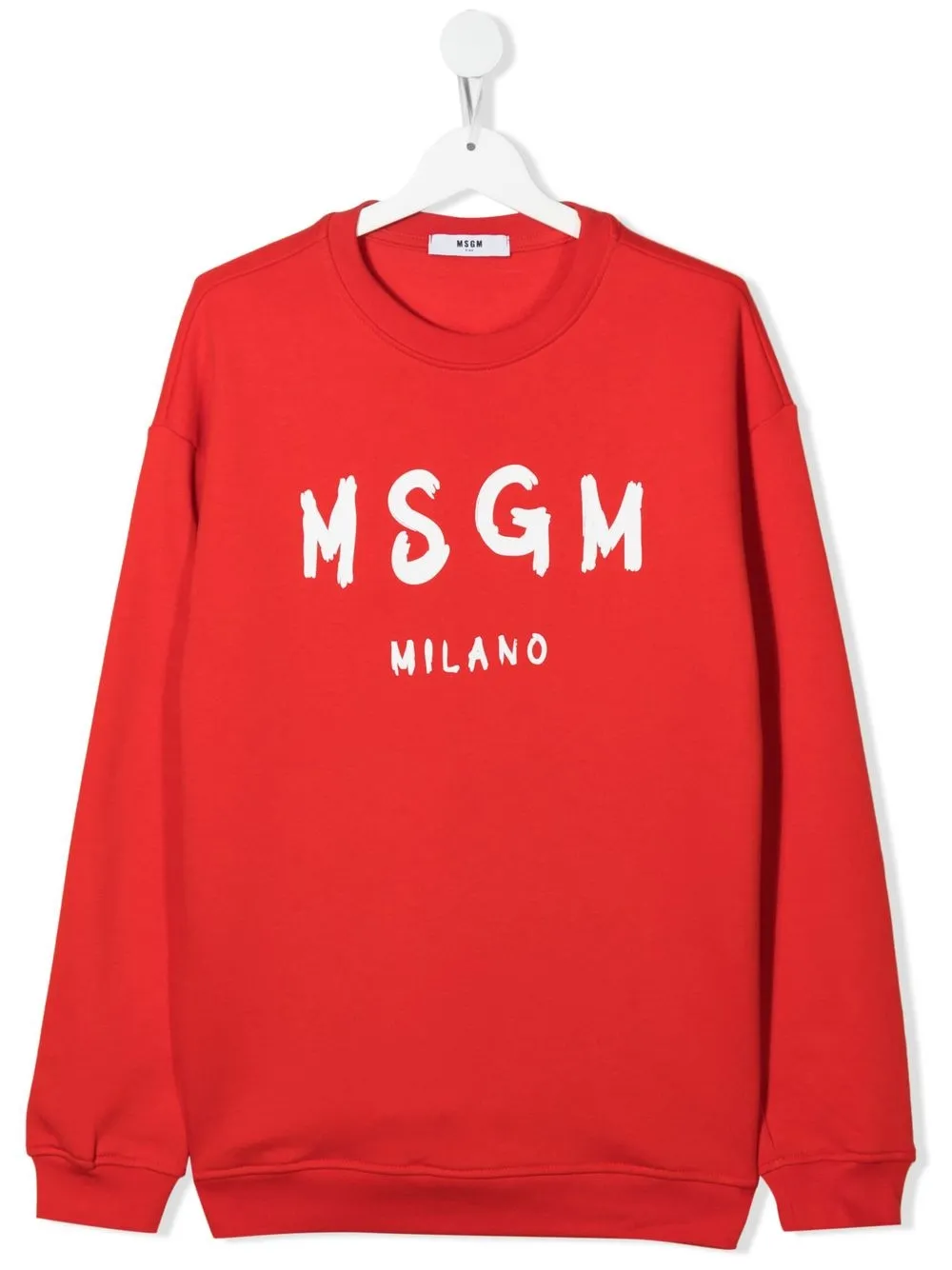 

MSGM Kids TEEN logo-print round-neck sweatshirt - Red