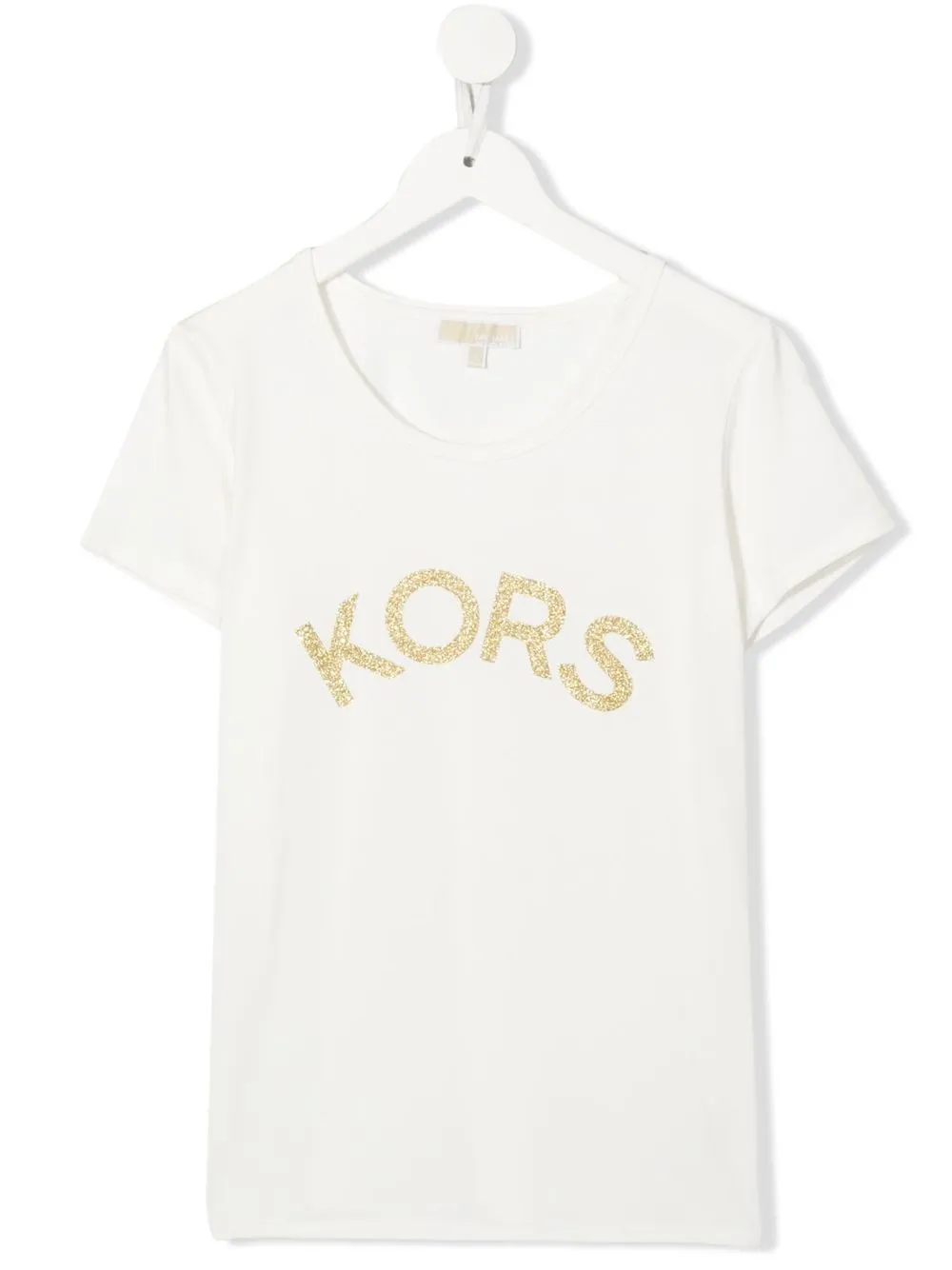 

Michael Kors Kids TEEN glitter-detail logo T-shirt - White