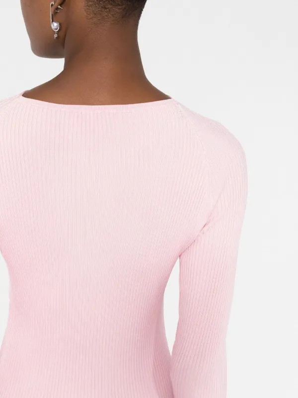 Coperni Twisted cut-out Midi Dress | Pink | FARFETCH GE