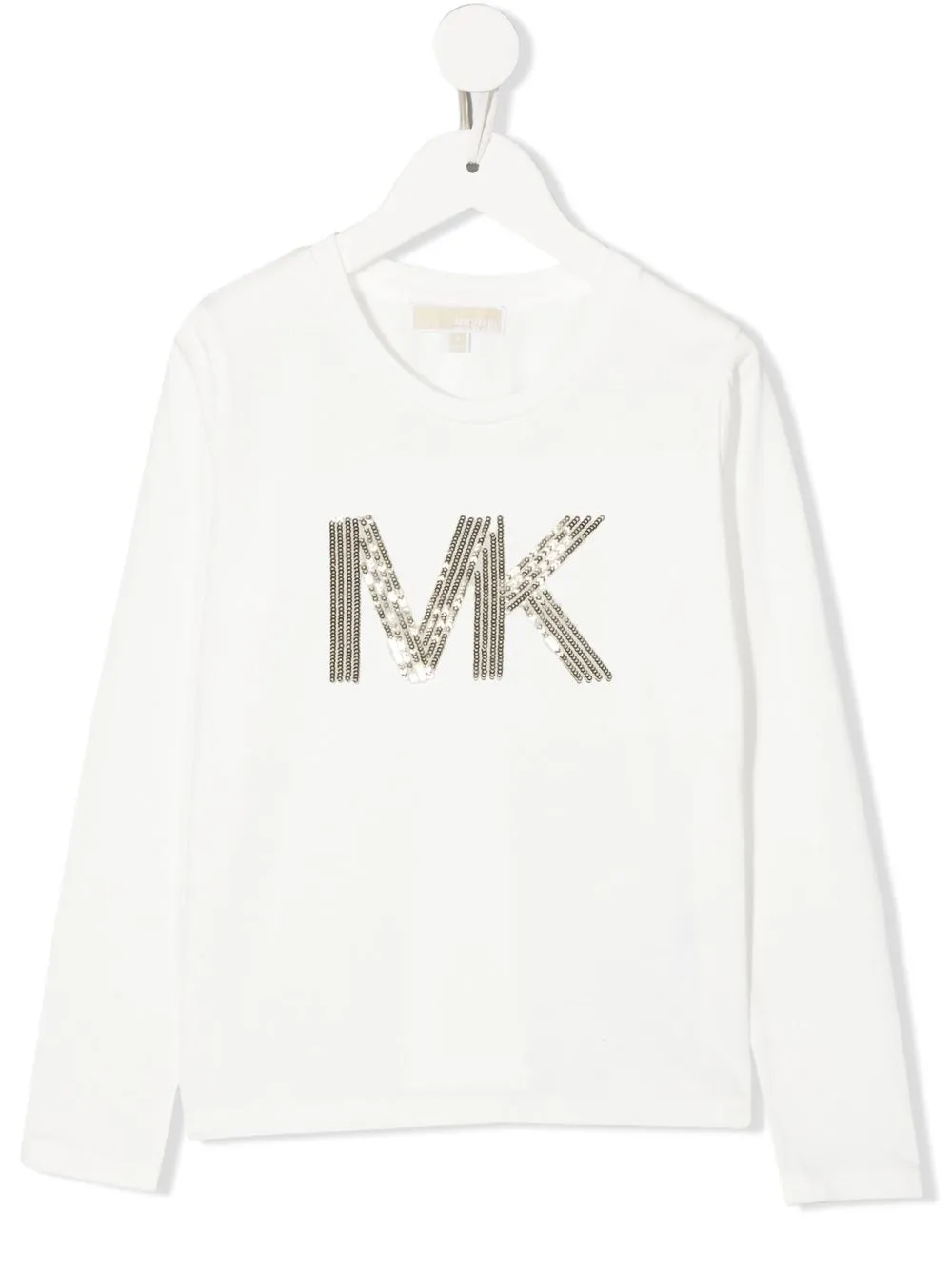 

Michael Kors Kids playera con logo y detalles de lentejuelas - Blanco