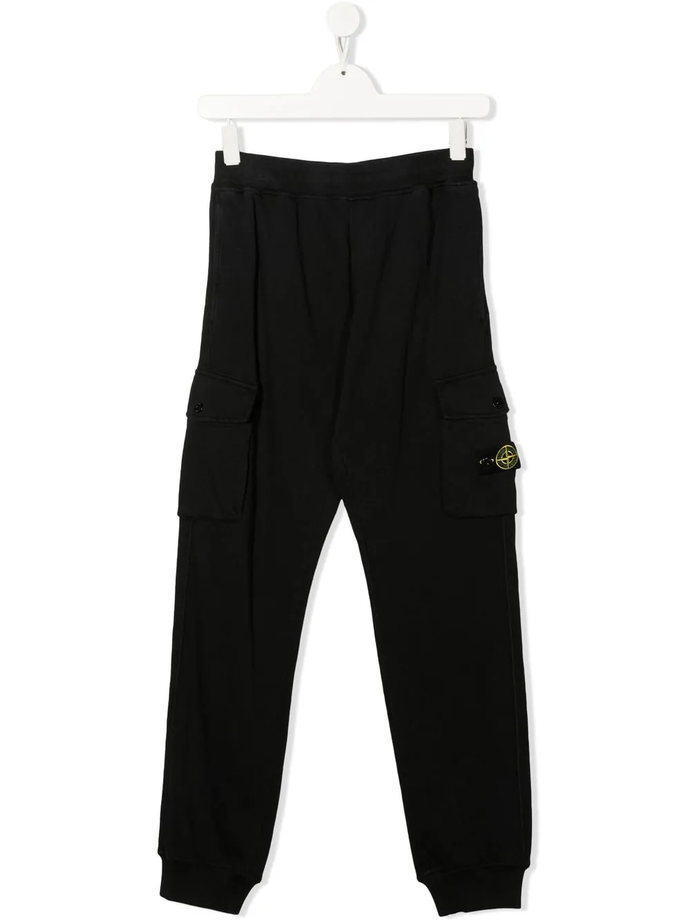 

Stone Island Junior pants con parche del logo - Negro