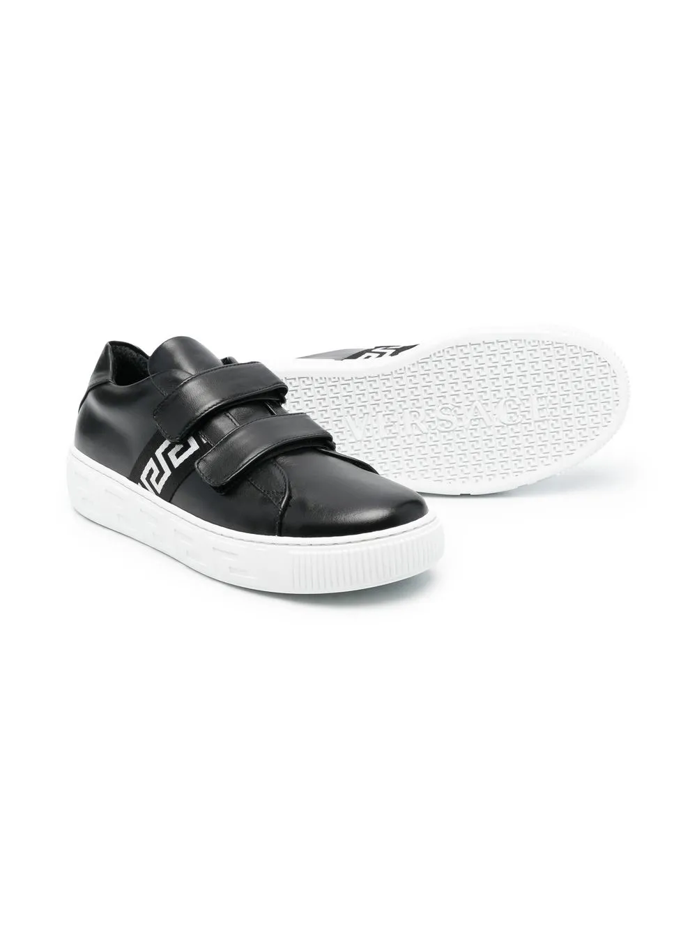 Versace Kids Sneakers met klittenband - Zwart