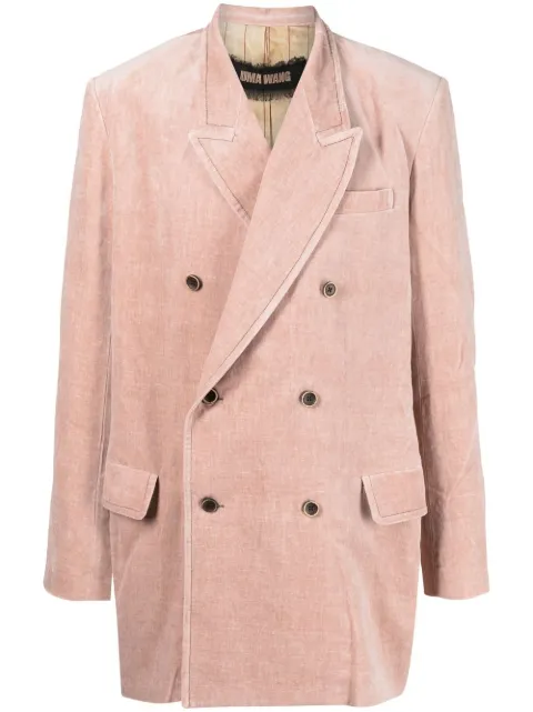 Uma Wang double-breasted velvet blazer