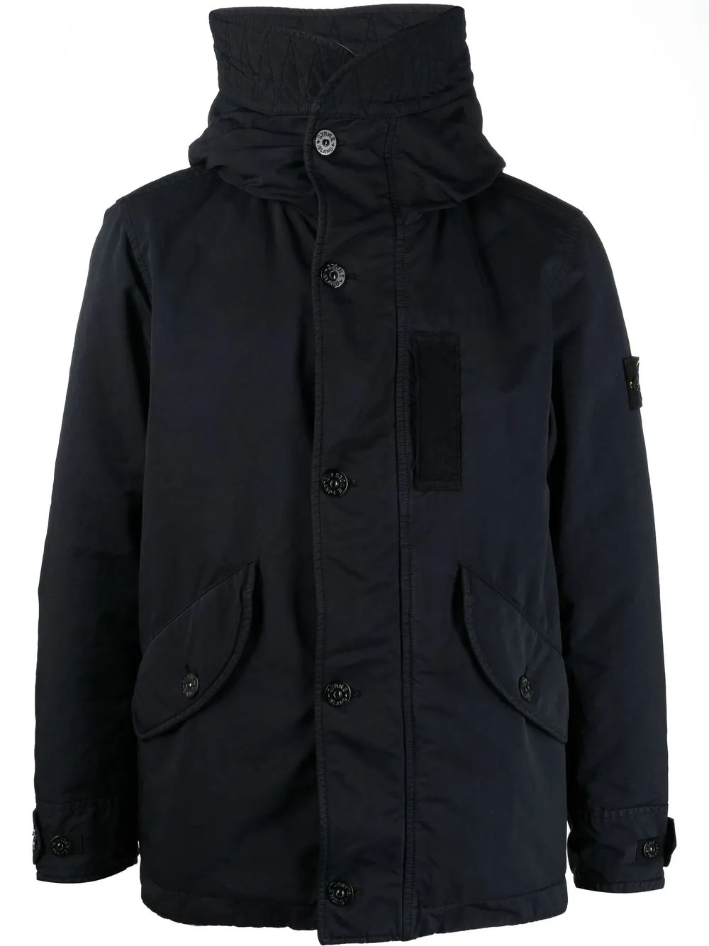 

Stone Island chamarra capitonada logo Compass - Azul