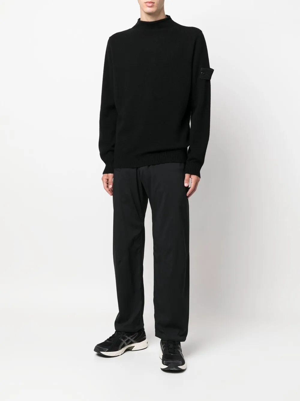 Stone Island Compass Motif mock-neck Jumper - Farfetch