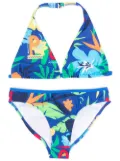 POLO RALPH LAUREN KIDS floral-print bikini set - Blue