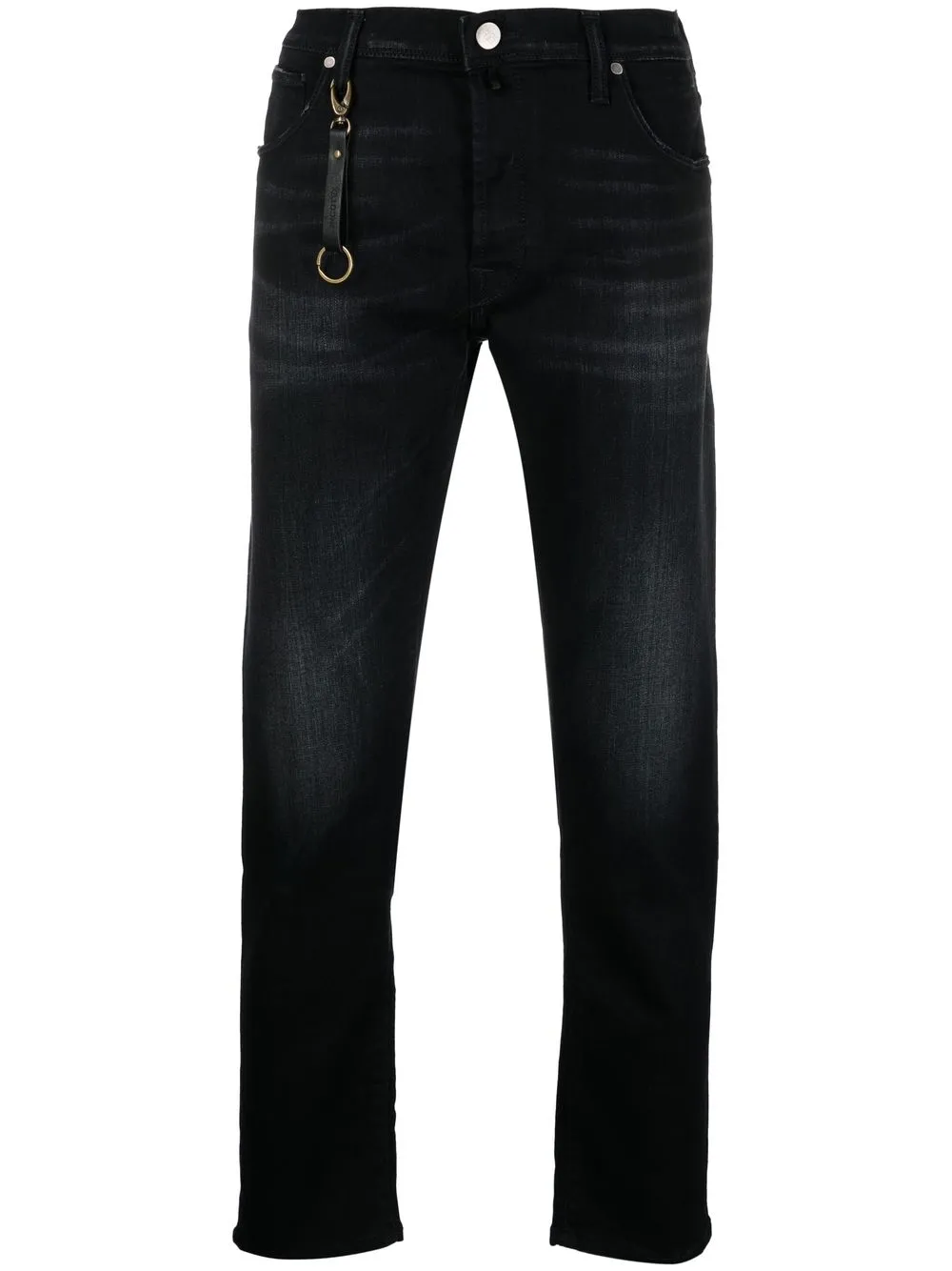 

Incotex jeans slim con parche del logo - Negro