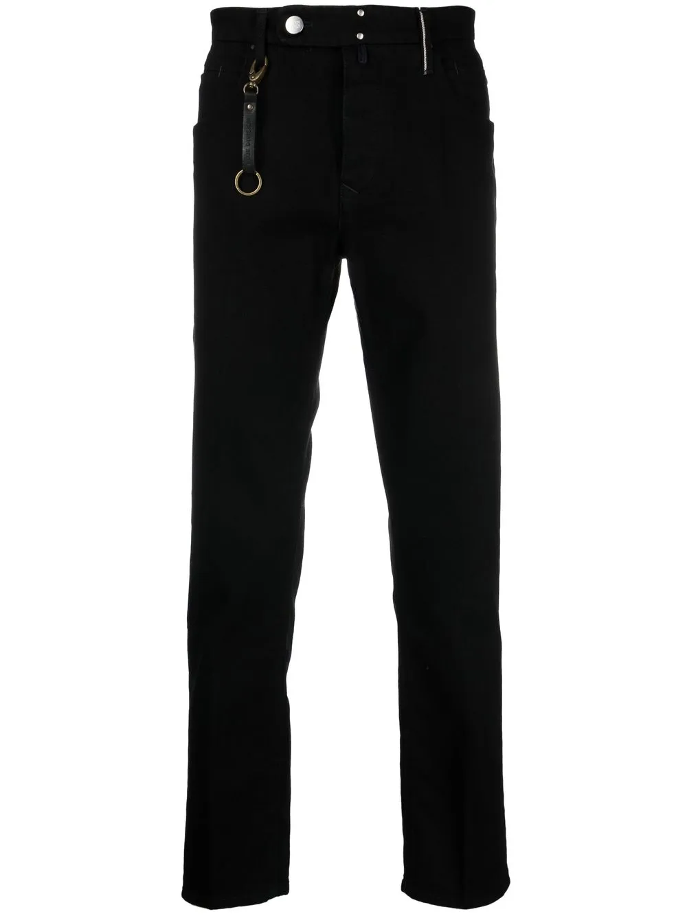 

Incotex jeans slim con detalle de dije - Negro