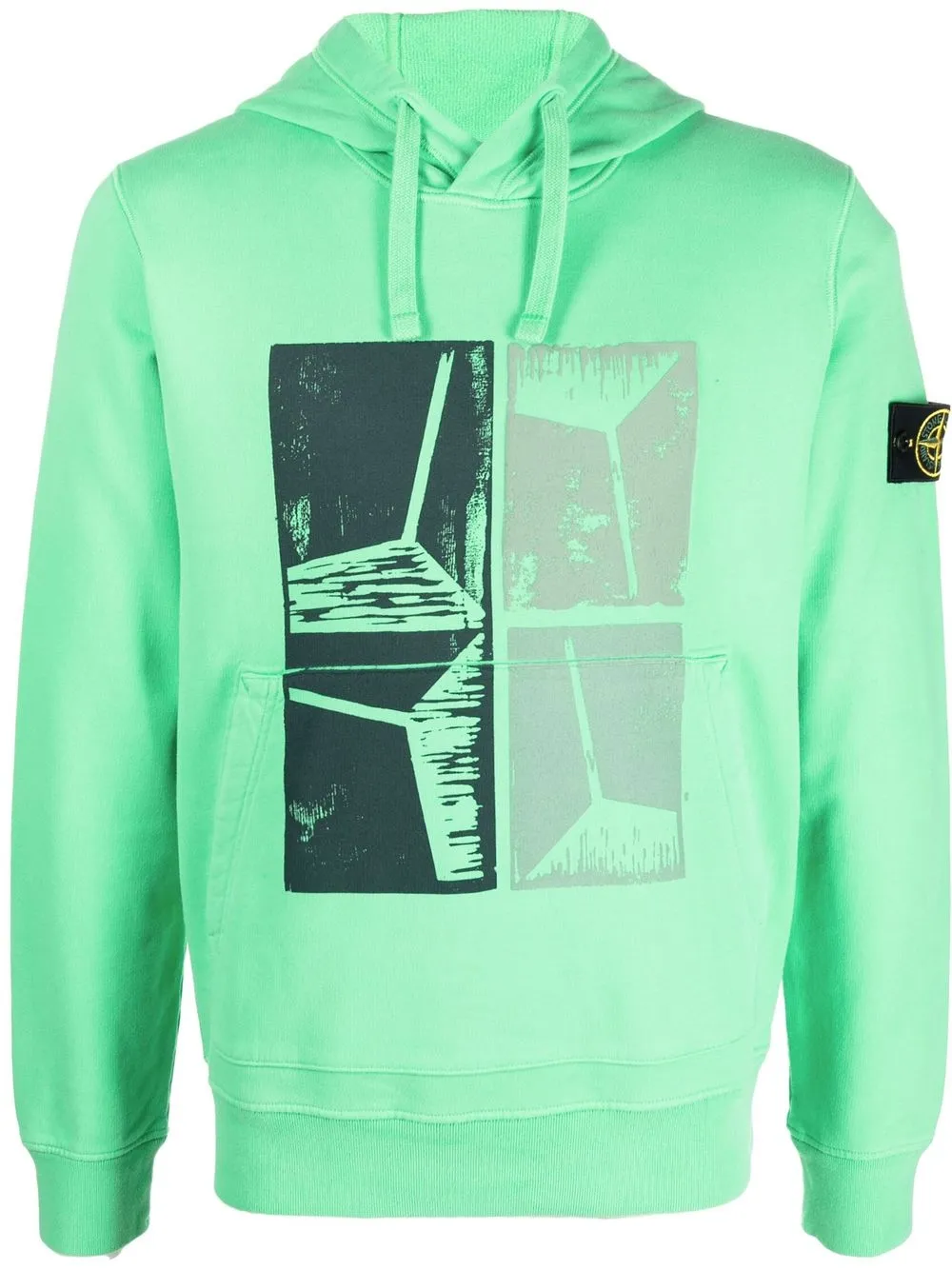 

Stone Island hoodie con parche del logo - Verde