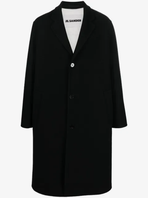 Jil Sander single-breasted mid-length coat