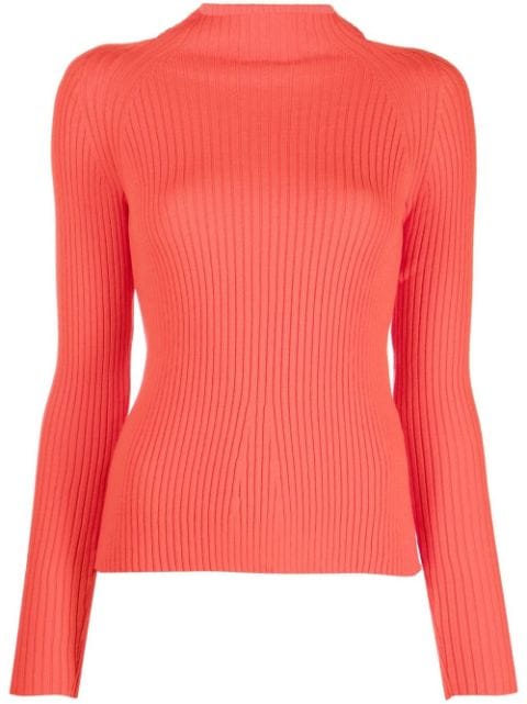 A.W.A.K.E. Mode ribbed-knit cut-out jumper
