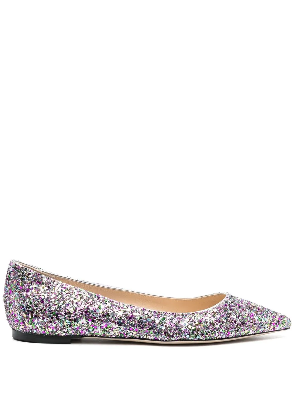 

Jimmy Choo Romy glitter ballerinas - Pink