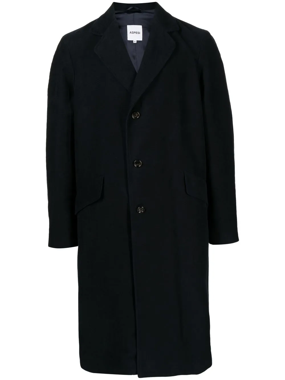 

ASPESI single-breasted cotton coat - Black