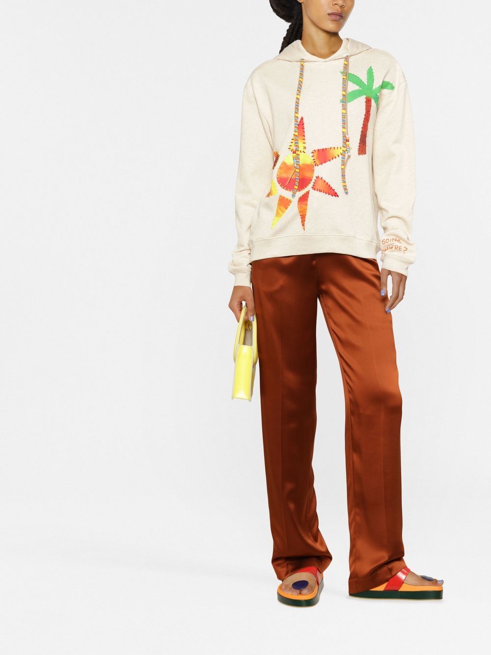 Mira Mikati Hoodie met applicatie - Beige